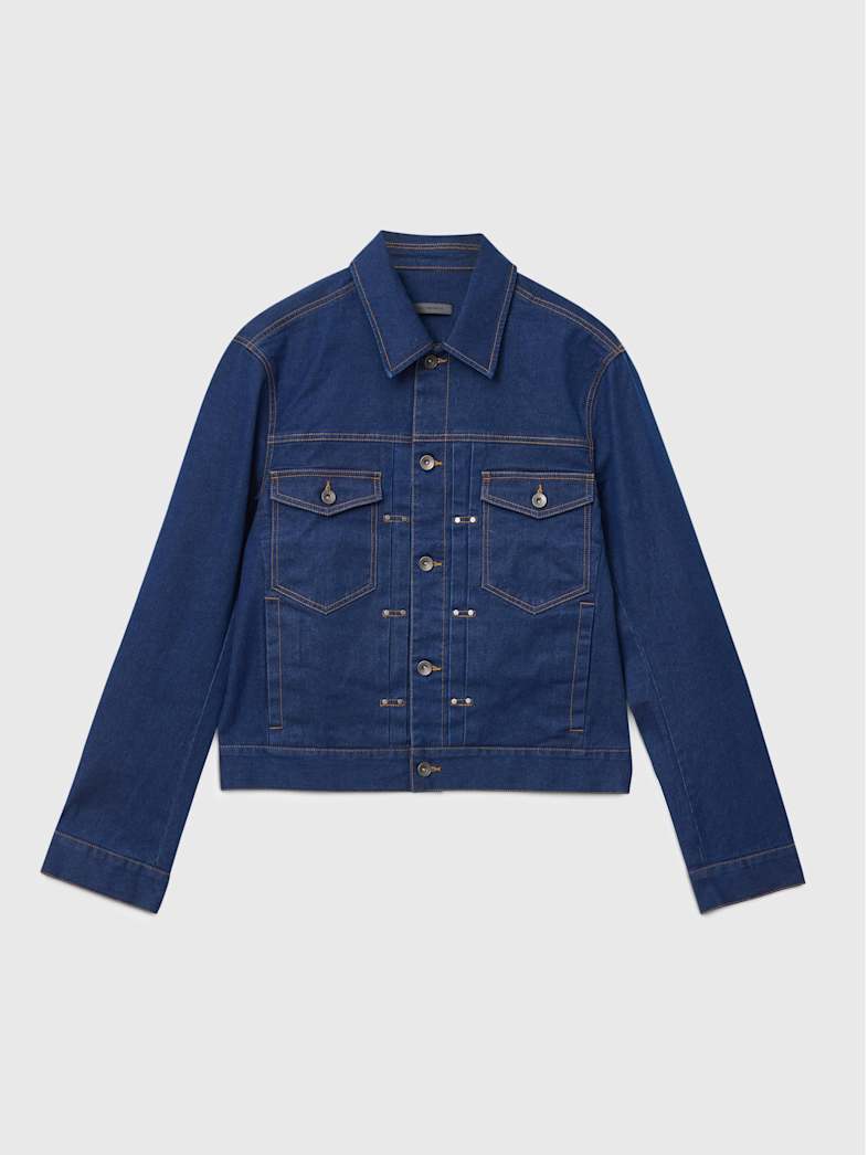 john varvatos HOUSTON TRUCKER Clothing Tops Coats and Jackets HOUSTON TRUCKER LAKE BLUE