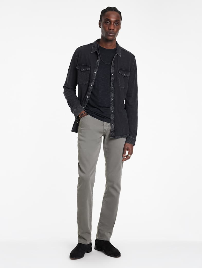 John Varvatos J701 - BLACK WEFT Clothing Featured JV ESSENTIALS J701 BLACK WEFT SHARK