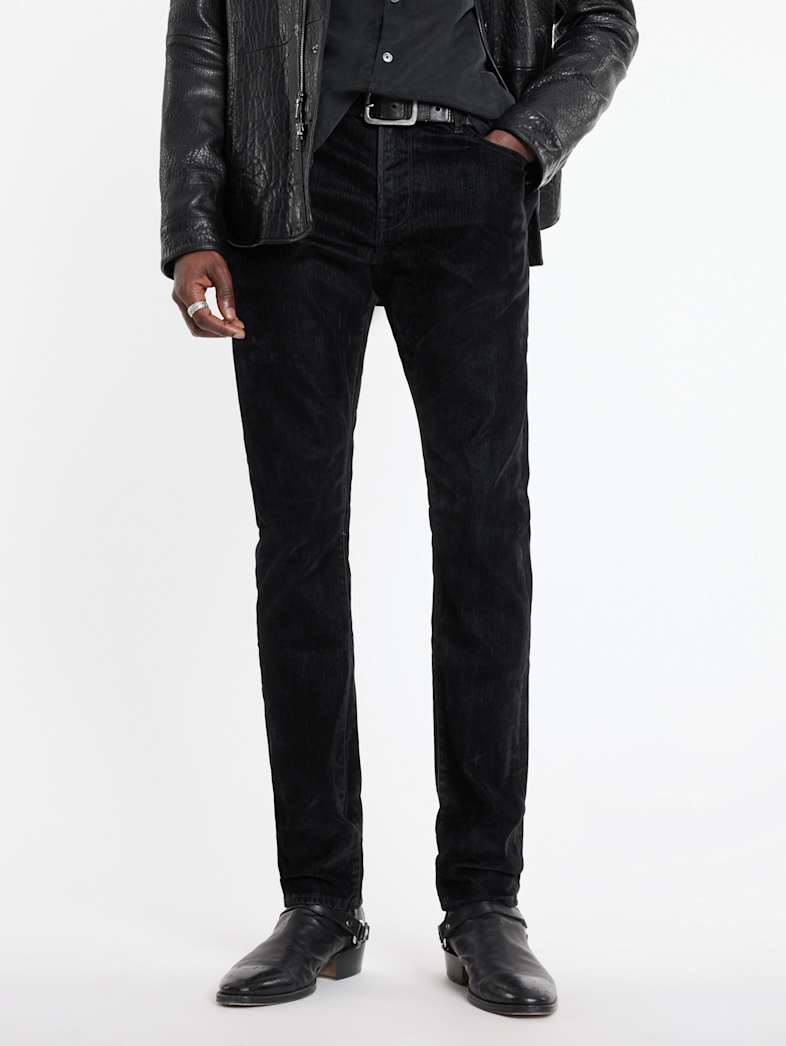 John Varvatos J702 - FLOCKED DENIM Clothing Featured The Denim Shop J702 FLOCKED DENIM BLACK