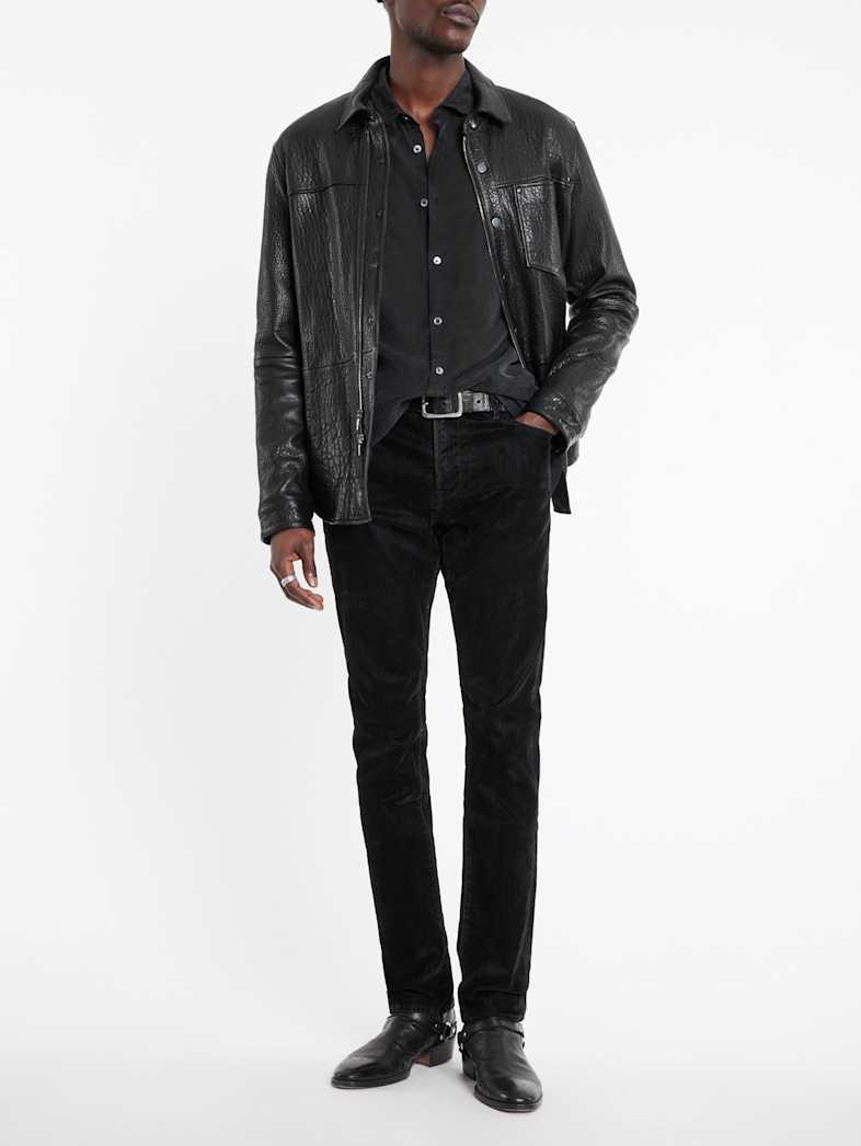 John Varvatos J702 - FLOCKED DENIM Clothing Featured The Denim Shop J702 FLOCKED DENIM BLACK