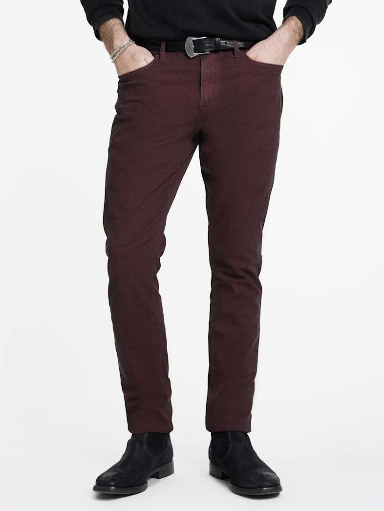 John Varvatos J704 - TAPERED FIT Outlet Outlet Jeans & Pants J704 TAPERED FIT OXBLOOD