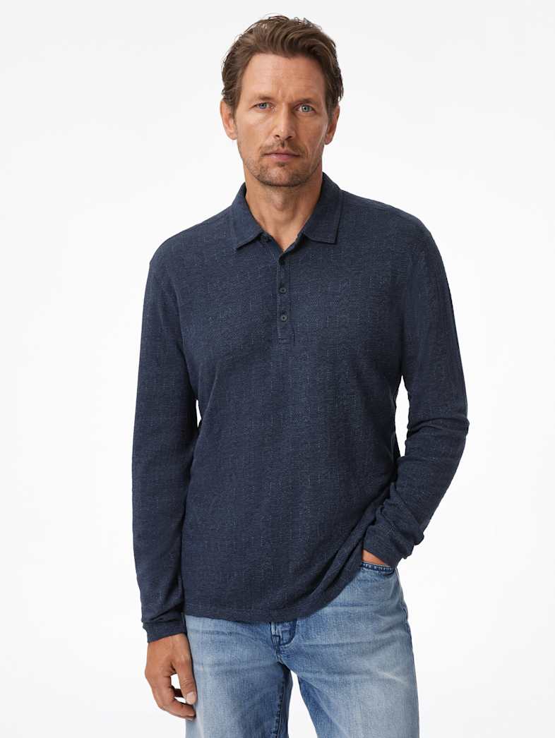 John Varvatos JALEN POLO Clothing Tops Polos JALEN POLO NAVY