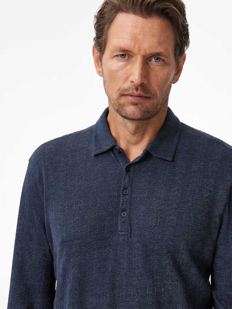 John Varvatos JALEN POLO Clothing Tops Polos JALEN POLO NAVY