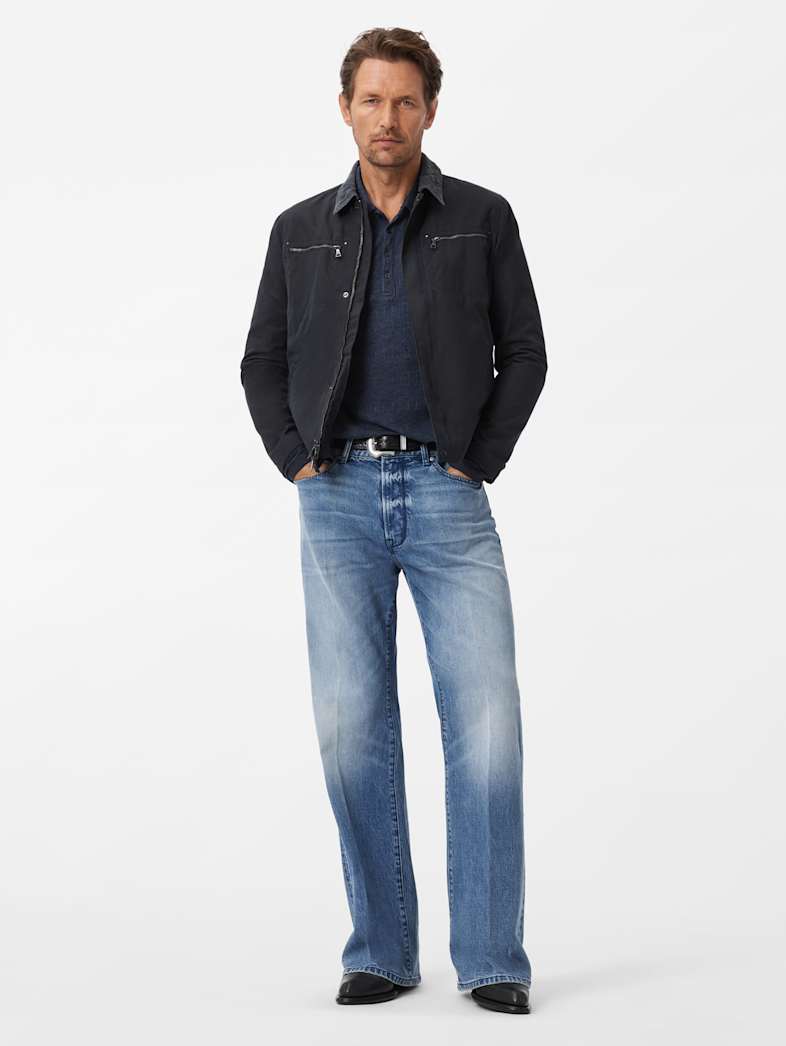 John Varvatos JALEN POLO Clothing Tops Polos JALEN POLO NAVY