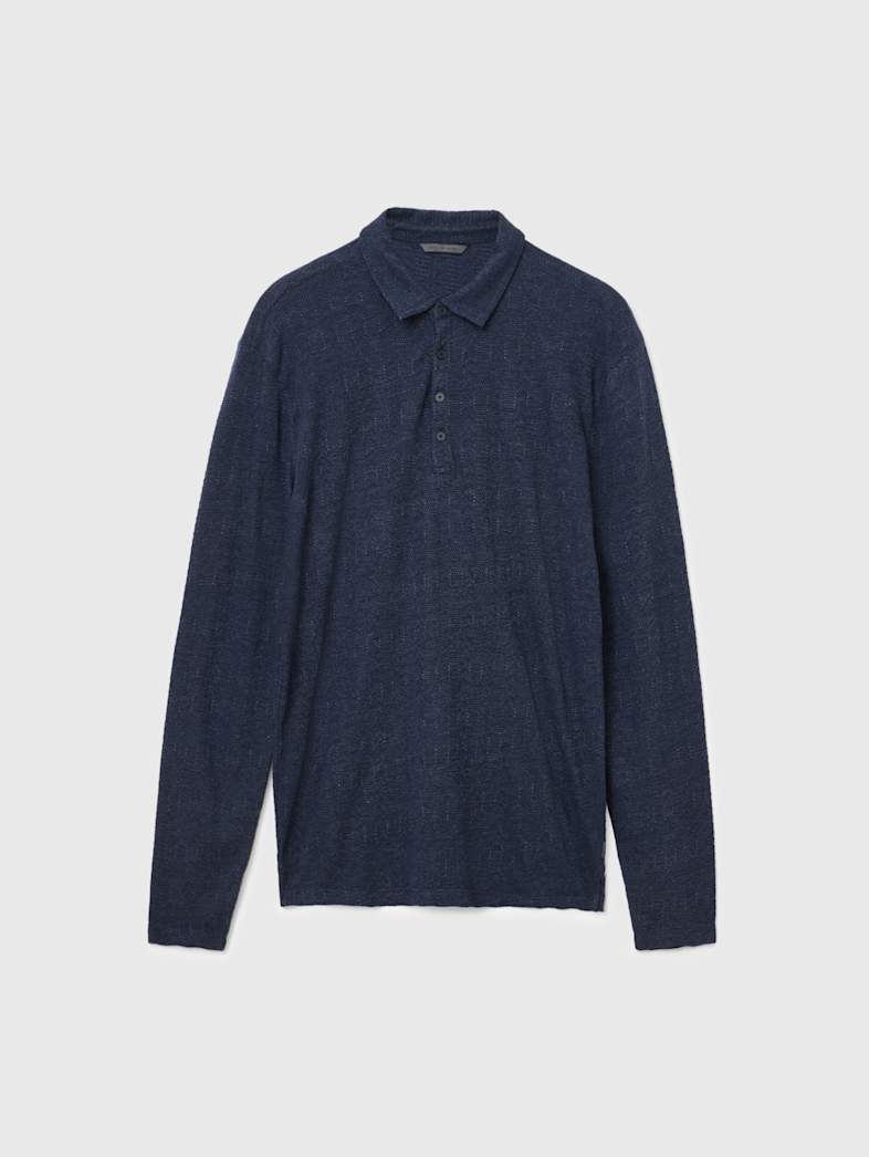 john varvatos JALEN POLO Clothing Tops Polos JALEN POLO NAVY
