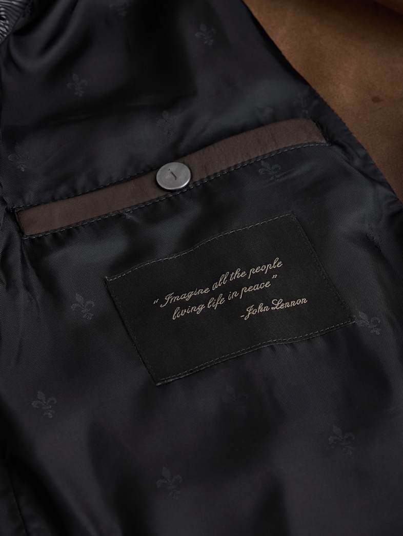 John Varvatos JOHN LENNON DAKOTA COAT Leather All Leather Leather Jackets JOHN LENNON DAKOTA COAT CHESTNUT