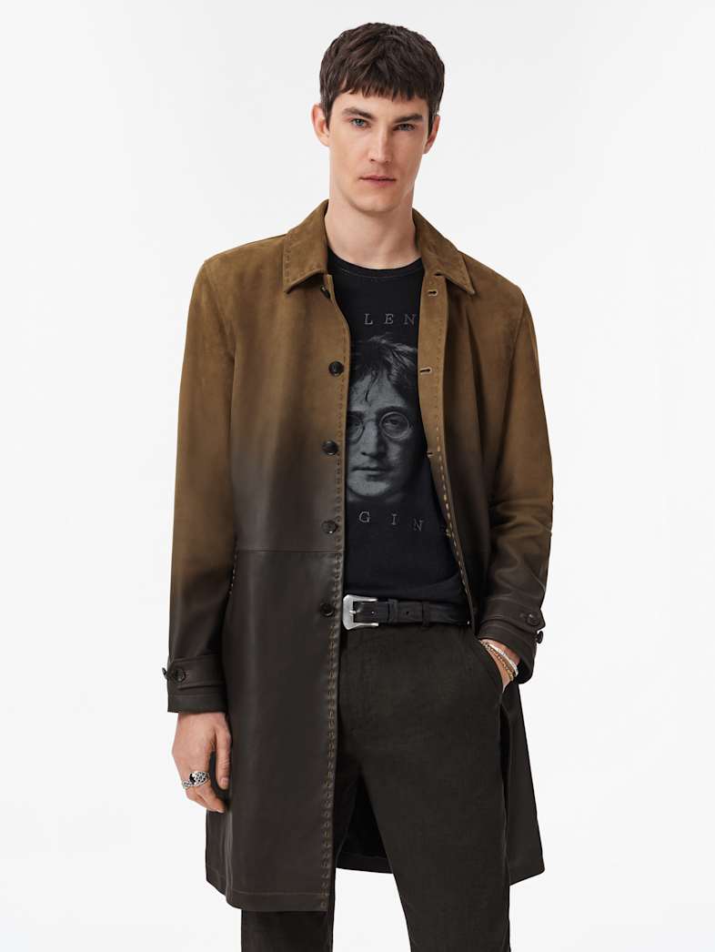 John Varvatos JOHN LENNON DAKOTA COAT Leather All Leather Leather Jackets JOHN LENNON DAKOTA COAT CHESTNUT