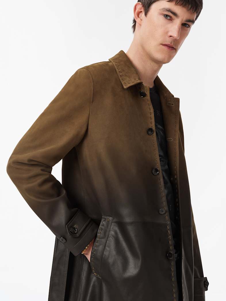 John Varvatos JOHN LENNON DAKOTA COAT Leather All Leather Leather Jackets JOHN LENNON DAKOTA COAT CHESTNUT