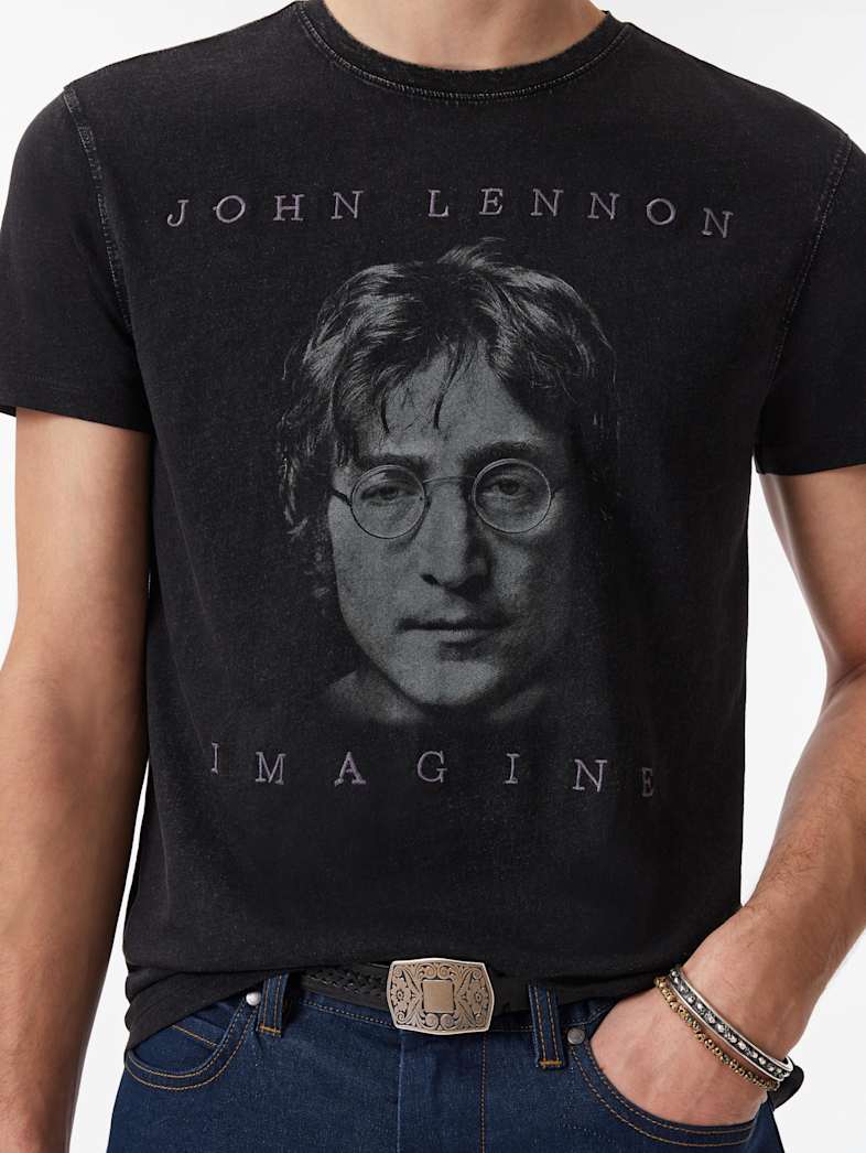 John Varvatos JOHN LENNON IMAGINE TEE Clothing Tops Graphic Tees JOHN LENNON IMAGINE TEE BLACK
