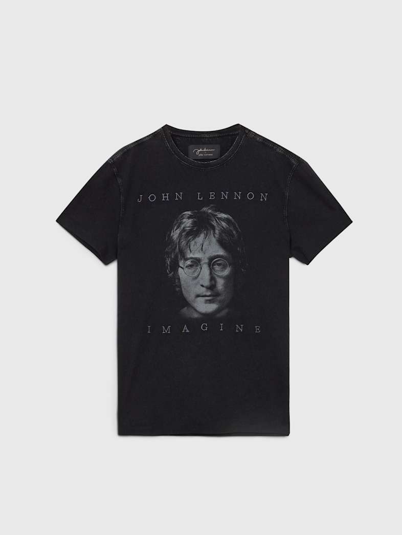 john varvatos JOHN LENNON IMAGINE TEE Clothing Tops Graphic Tees JOHN LENNON IMAGINE TEE BLACK