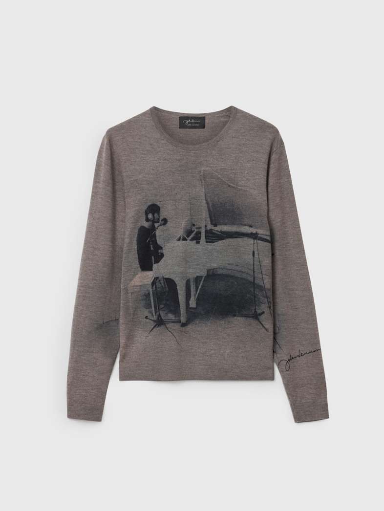 john varvatos JOHN LENNON TITTENHURST CREWNECK SWEATER Clothing Tops Sweaters JOHN LENNON TITTENHURST CREWNECK SWEATER CELEDON