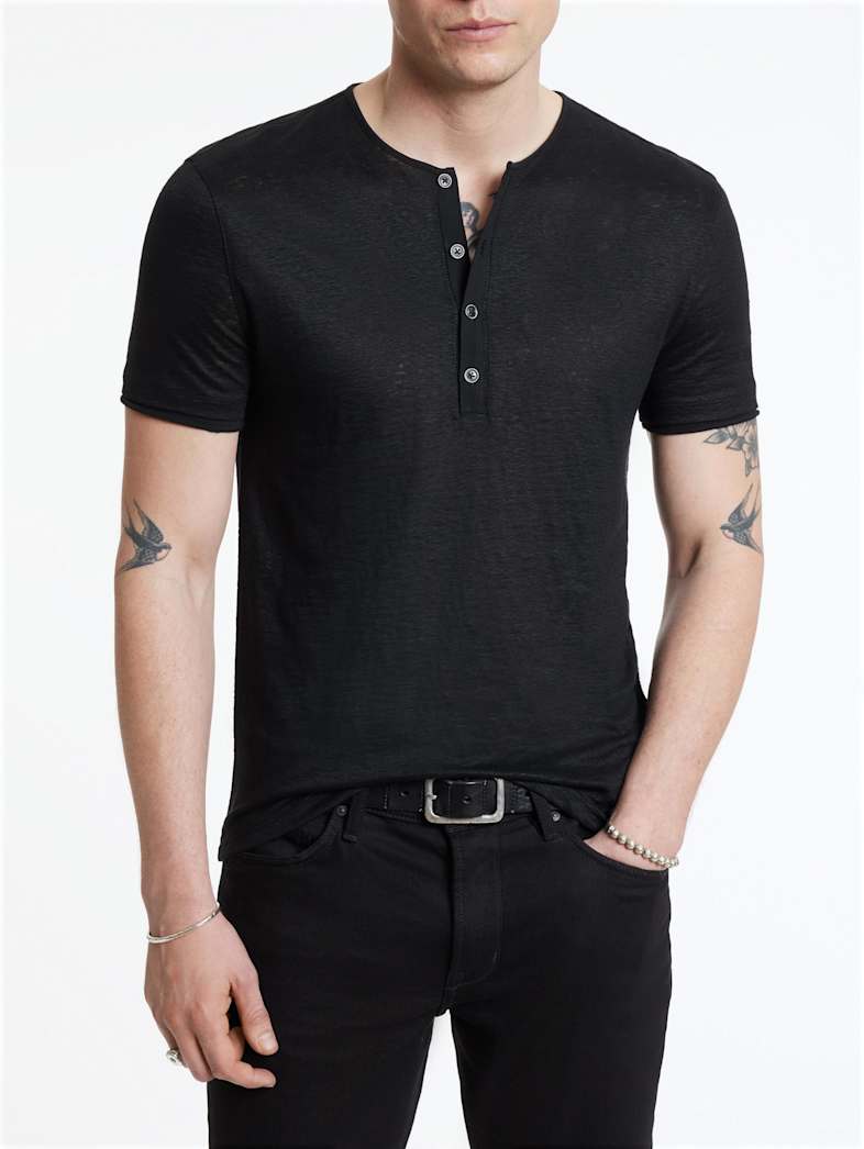 John Varvatos BLEEKER HENLEY BLACK