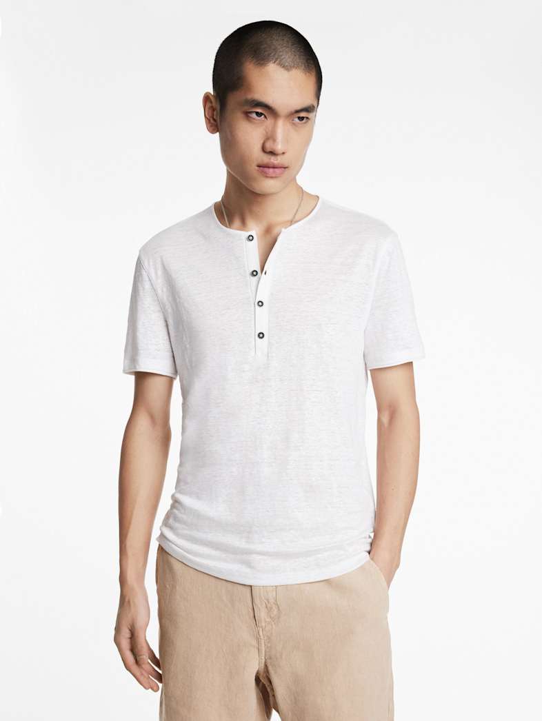 John Varvatos BLEEKER HENLEY WHITE