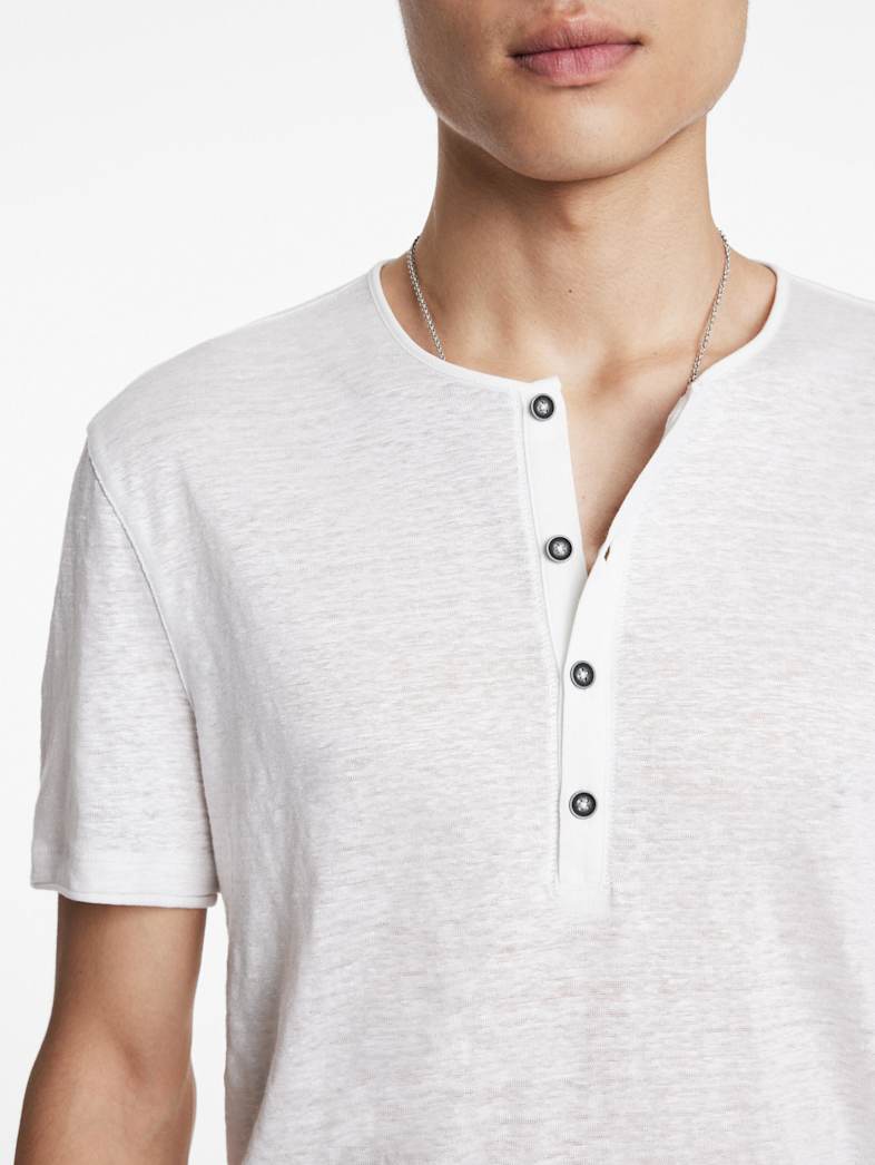 John Varvatos BLEEKER HENLEY WHITE