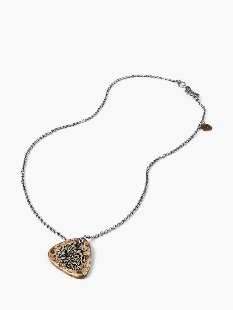John Varvatos BRASS GUITAR PICK NECKLACE BRASS