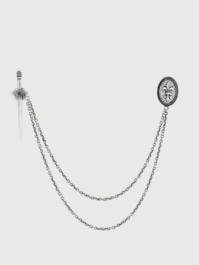 john varvatos FLEUR DE LIS BROOCH NO COLOR