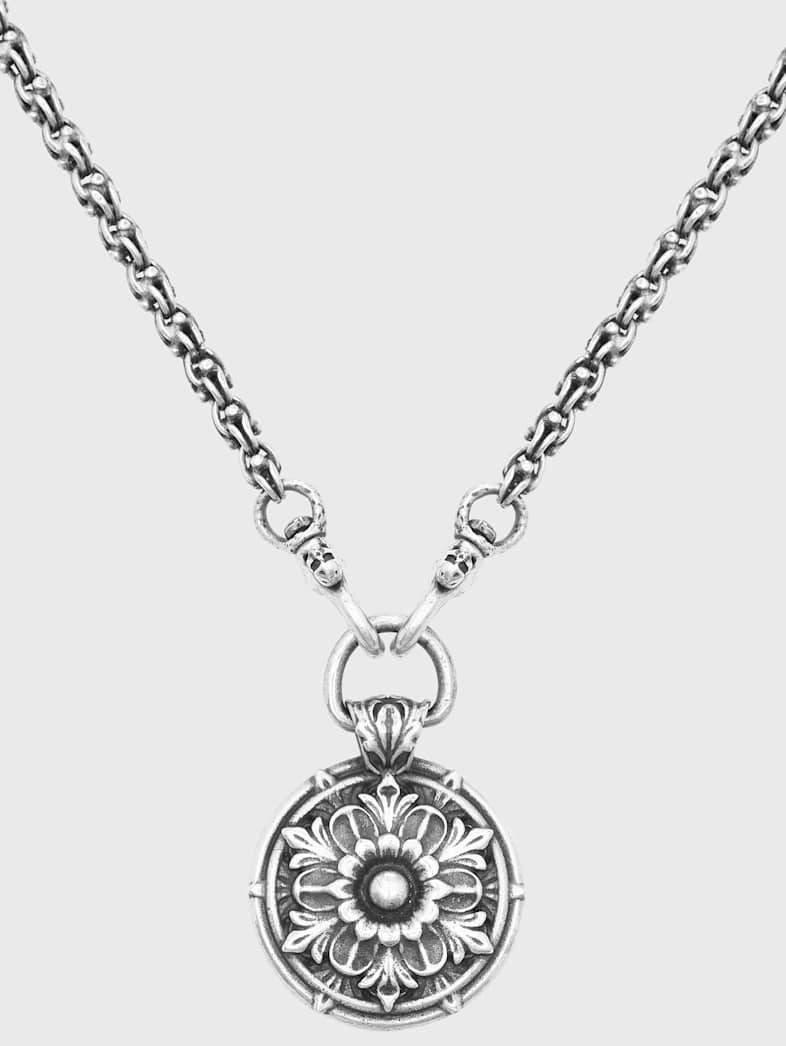 john varvatos FLORAL PENDANT NECKLACE NO COLOR