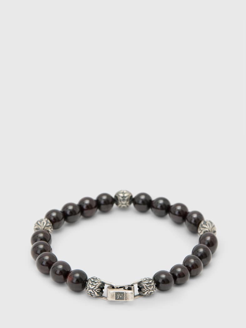 John Varvatos GARNET BEADED BRACELET NO COLOR