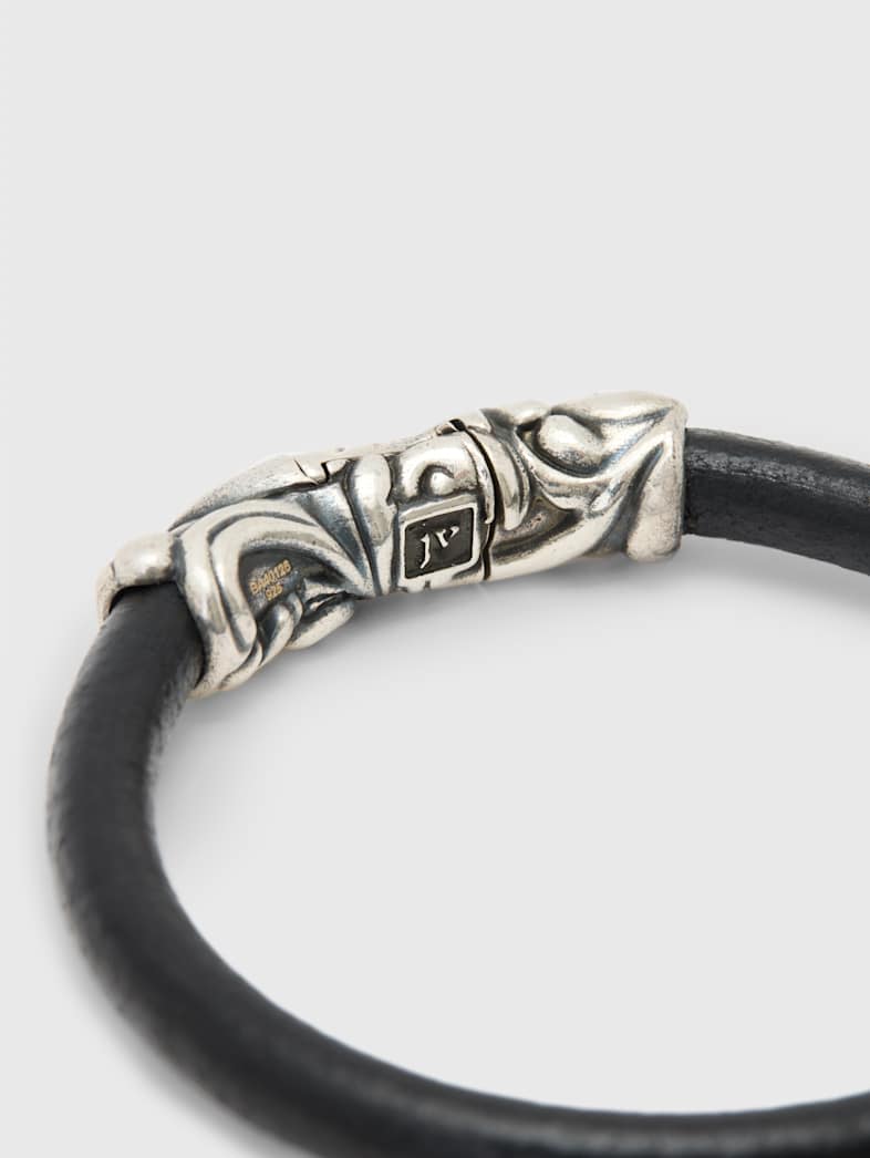 John Varvatos GOTHIC LEATHER BRACELET NO COLOR