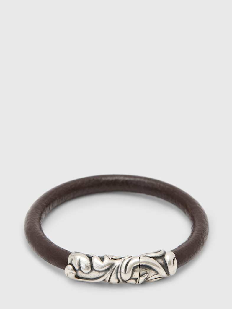 John Varvatos GOTHIC LEATHER BRACELET NO COLOR