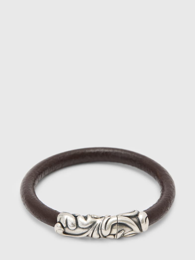 John Varvatos GOTHIC LEATHER BRACELET NO COLOR