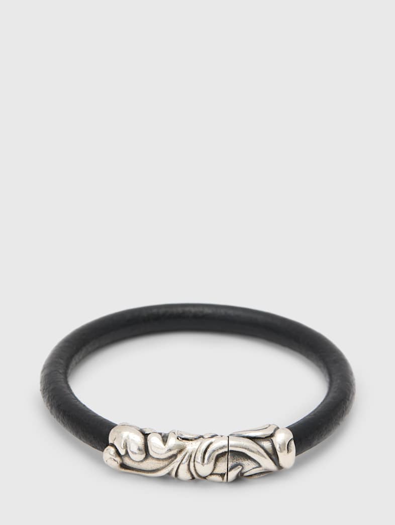 john varvatos GOTHIC LEATHER BRACELET NO COLOR