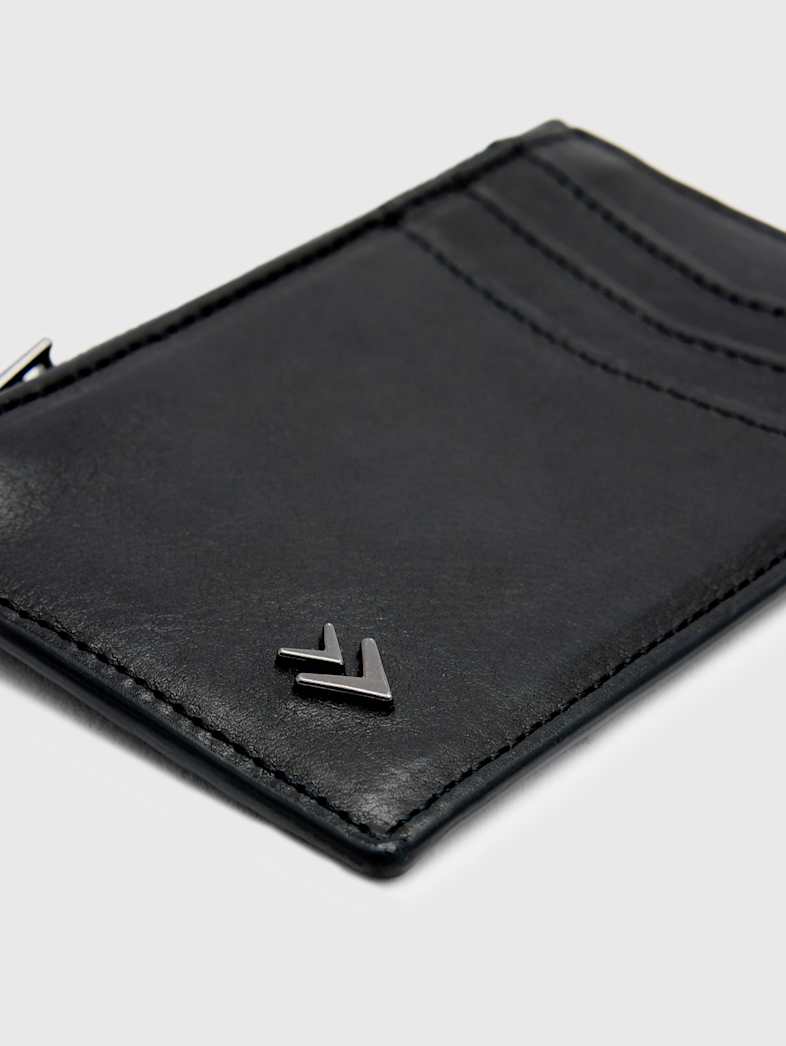 John Varvatos LONG ZIP CARD CASE BLACK