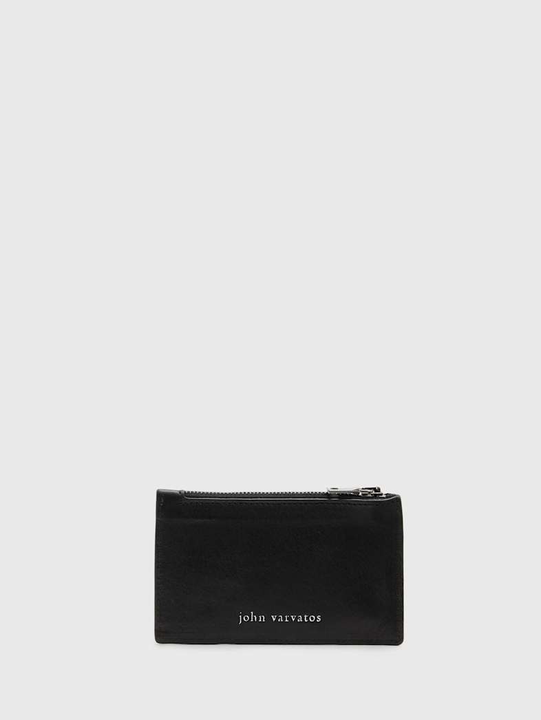 John Varvatos LONG ZIP CARD CASE BLACK