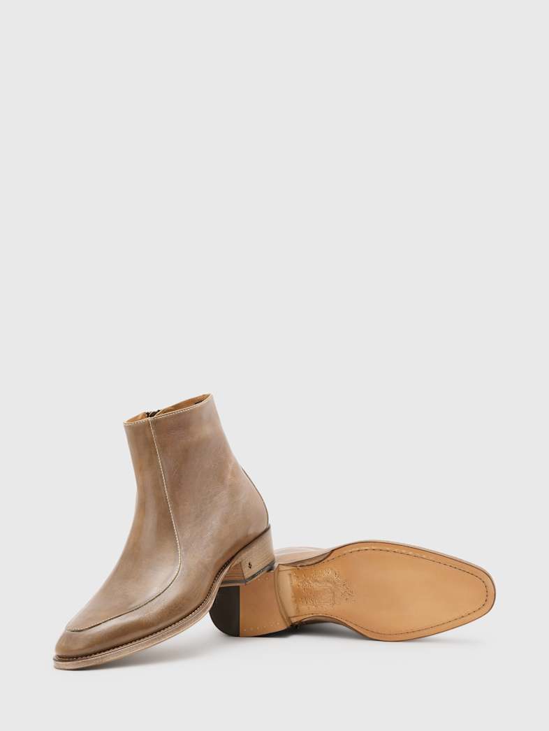 John Varvatos LUDLOW ZIP BOOT MILK/TAN
