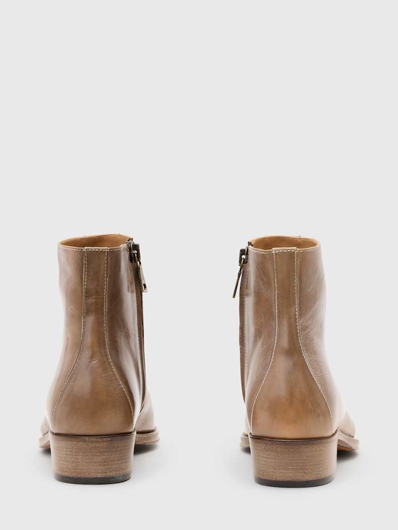 John Varvatos LUDLOW ZIP BOOT MILK/TAN