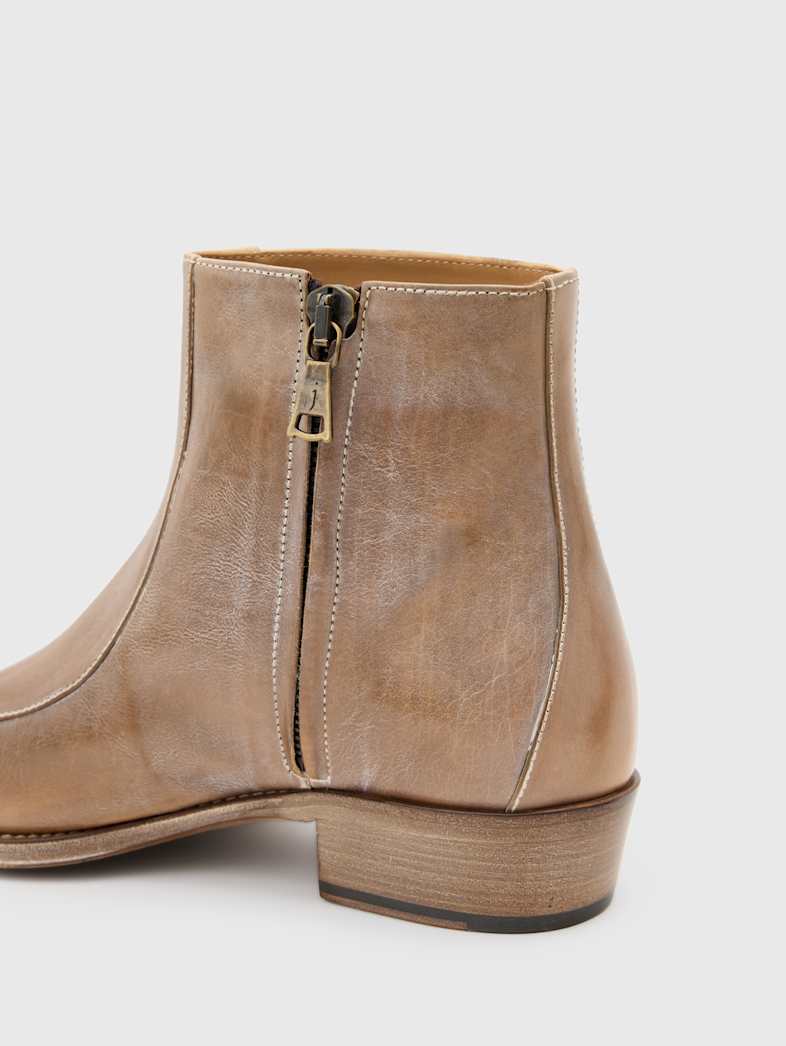 John Varvatos LUDLOW ZIP BOOT MILK/TAN