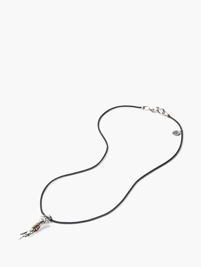 john varvatos NAIL PENDANT NECKLACE SILVER