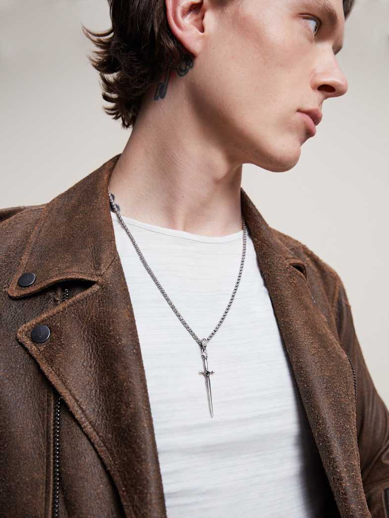 John Varvatos SILVER DAGGER NECKLACE SILVER