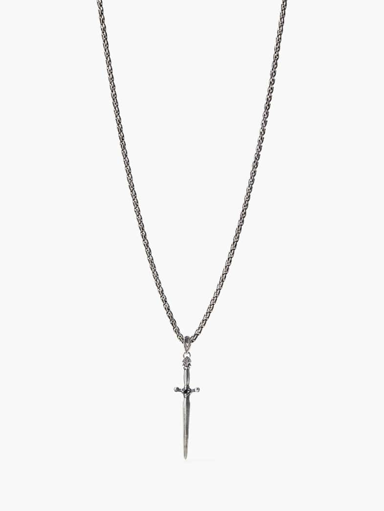 john varvatos SILVER DAGGER NECKLACE SILVER