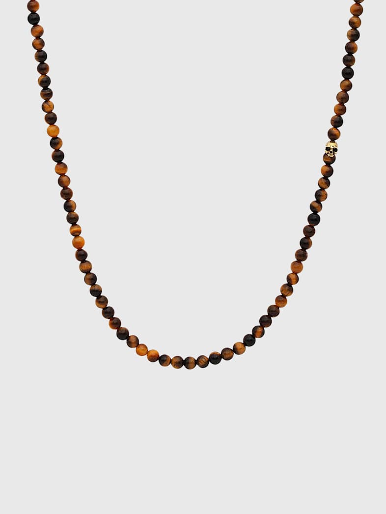 john varvatos SKULL BEADED NECKLACE NO COLOR