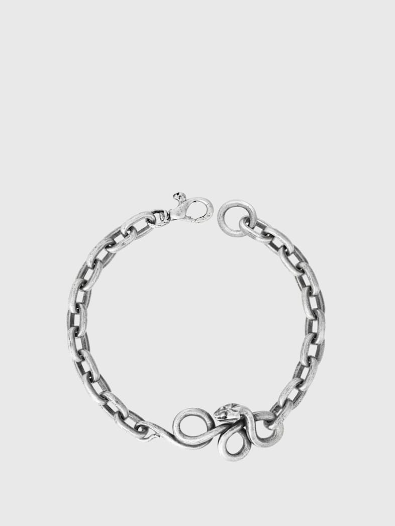 john varvatos SNAKE LINK BRACELET SILVER
