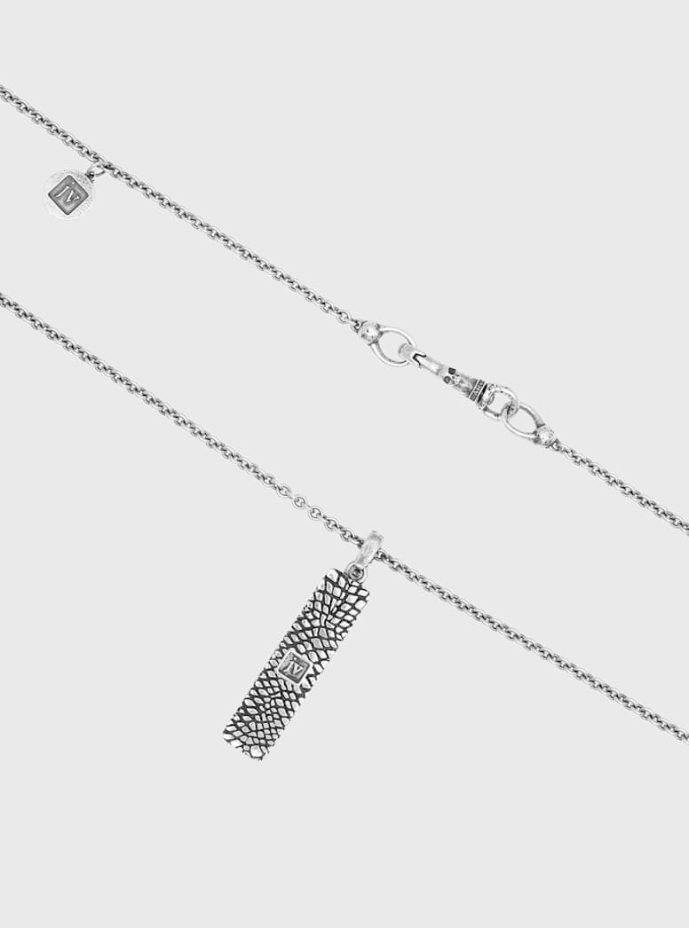 John Varvatos SNAKESKIN PENDANT NECKLACE NO COLOR