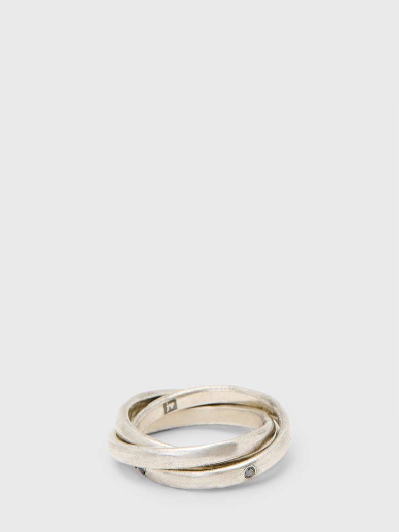 John Varvatos STARDUST TRI-ROLLING RING NO COLOR