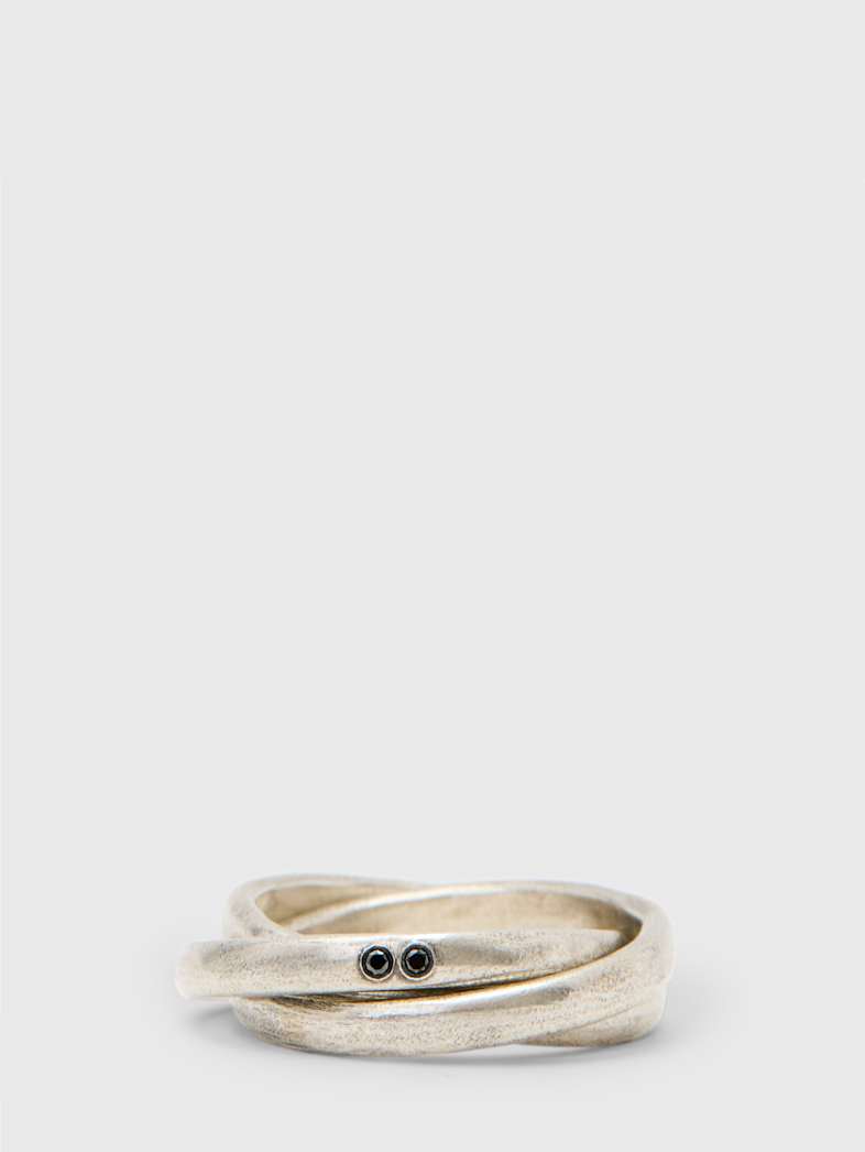 John Varvatos STARDUST TRI-ROLLING RING NO COLOR