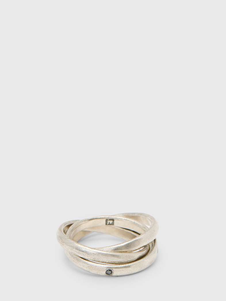 John Varvatos STARDUST TRI-ROLLING RING NO COLOR