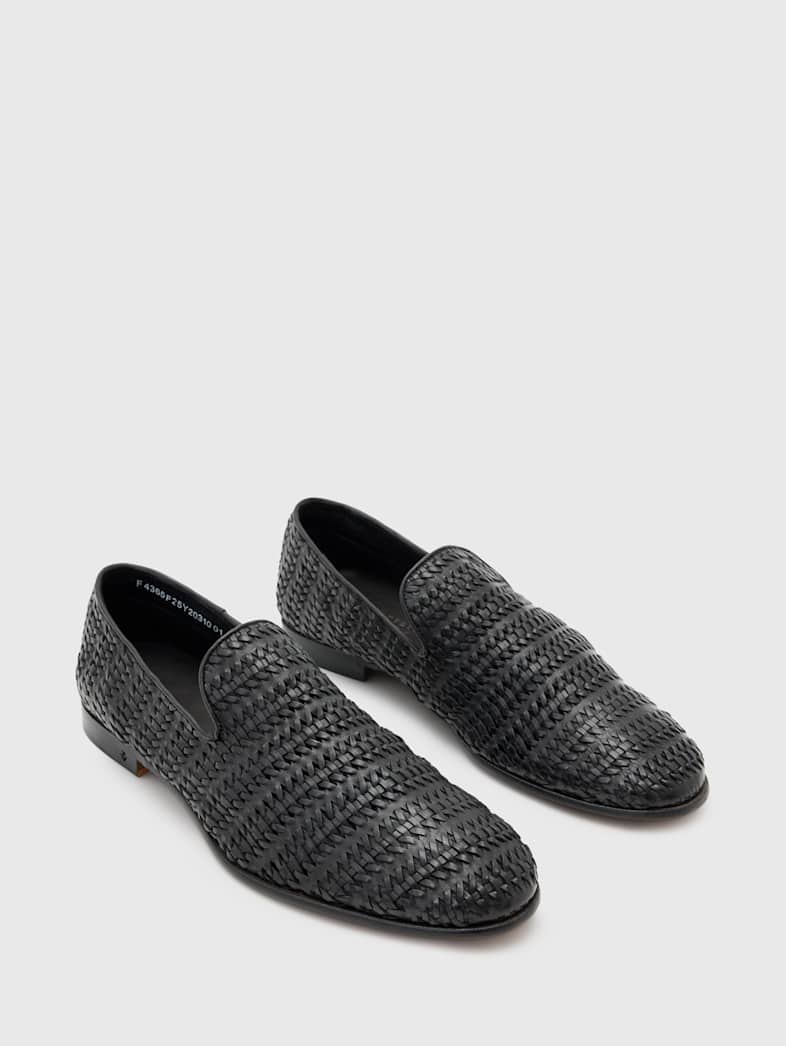 john varvatos VENICE SLIP-ON LOAFER BLACK