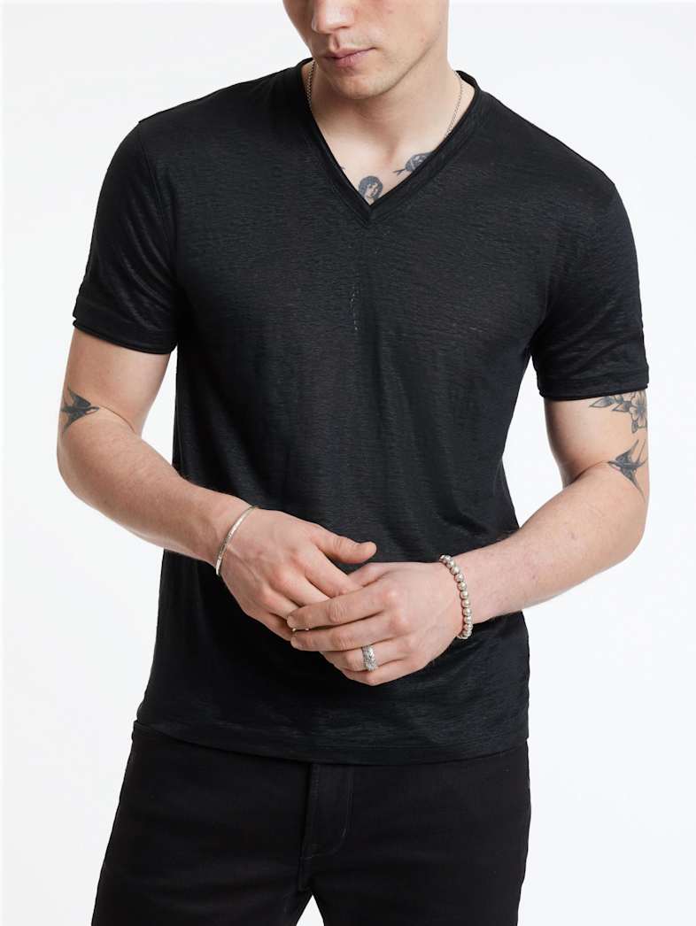 John Varvatos WOOSTER V-NECK BLACK