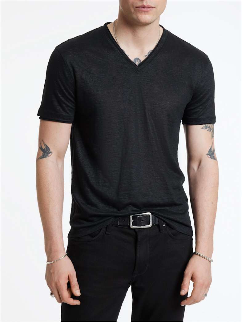 John Varvatos WOOSTER V-NECK BLACK