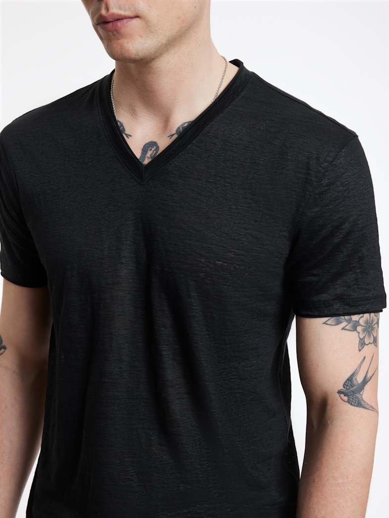 John Varvatos WOOSTER V-NECK BLACK