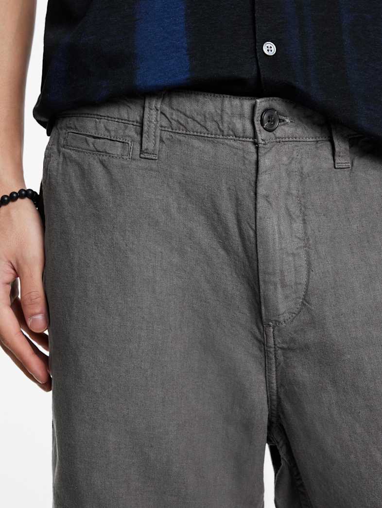 John Varvatos JOHNNY FLAT FRONT SHORTS Clothing Featured JV ESSENTIALS JOHNNY FLAT FRONT SHORTS GREY STONE