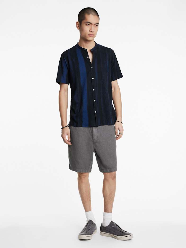 John Varvatos JOHNNY FLAT FRONT SHORTS Clothing Featured JV ESSENTIALS JOHNNY FLAT FRONT SHORTS GREY STONE