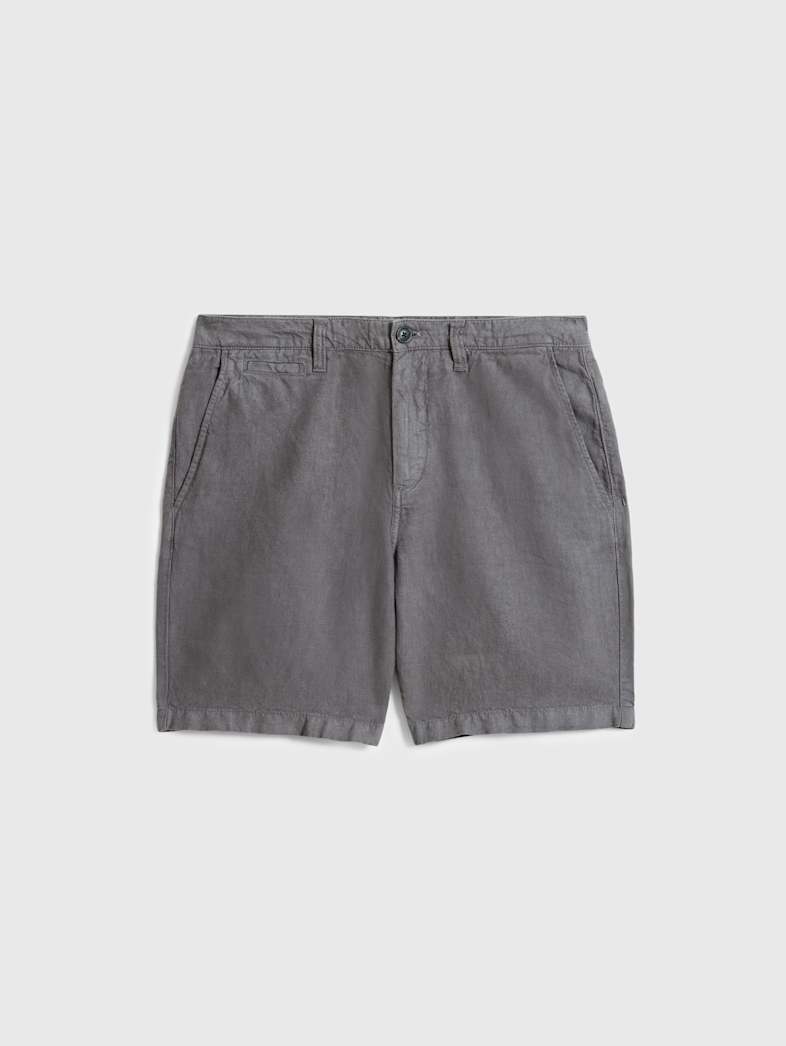john varvatos JOHNNY FLAT FRONT SHORTS Clothing Featured JV ESSENTIALS JOHNNY FLAT FRONT SHORTS GREY STONE