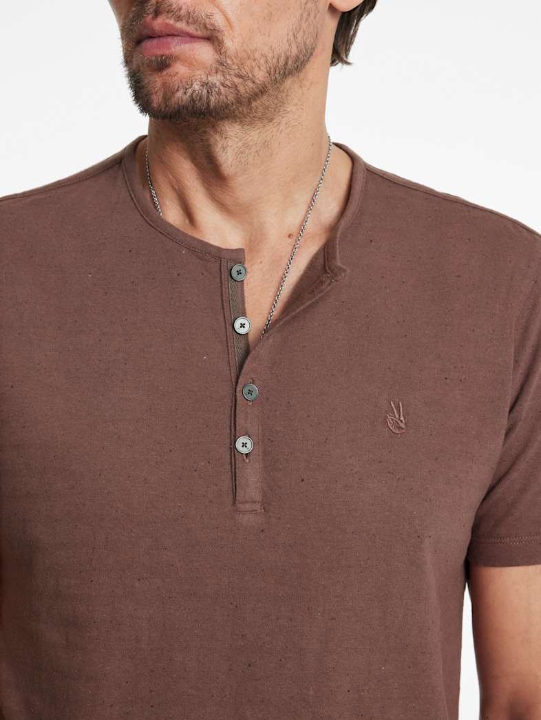 John Varvatos JORDAN HENLEY Outlet Outlet Tops JORDAN HENLEY MAUVEWOOD