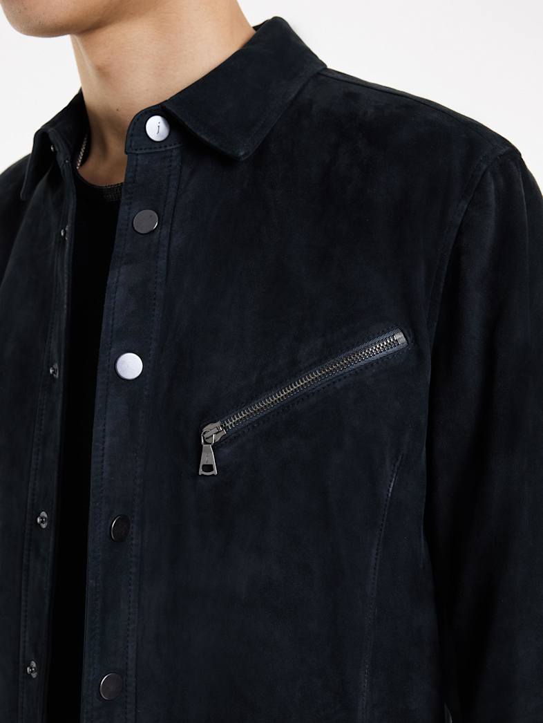 John Varvatos KADD SHIRT JACKET Leather All Leather Leather Jackets KADD SHIRT JACKET MIDNIGHT