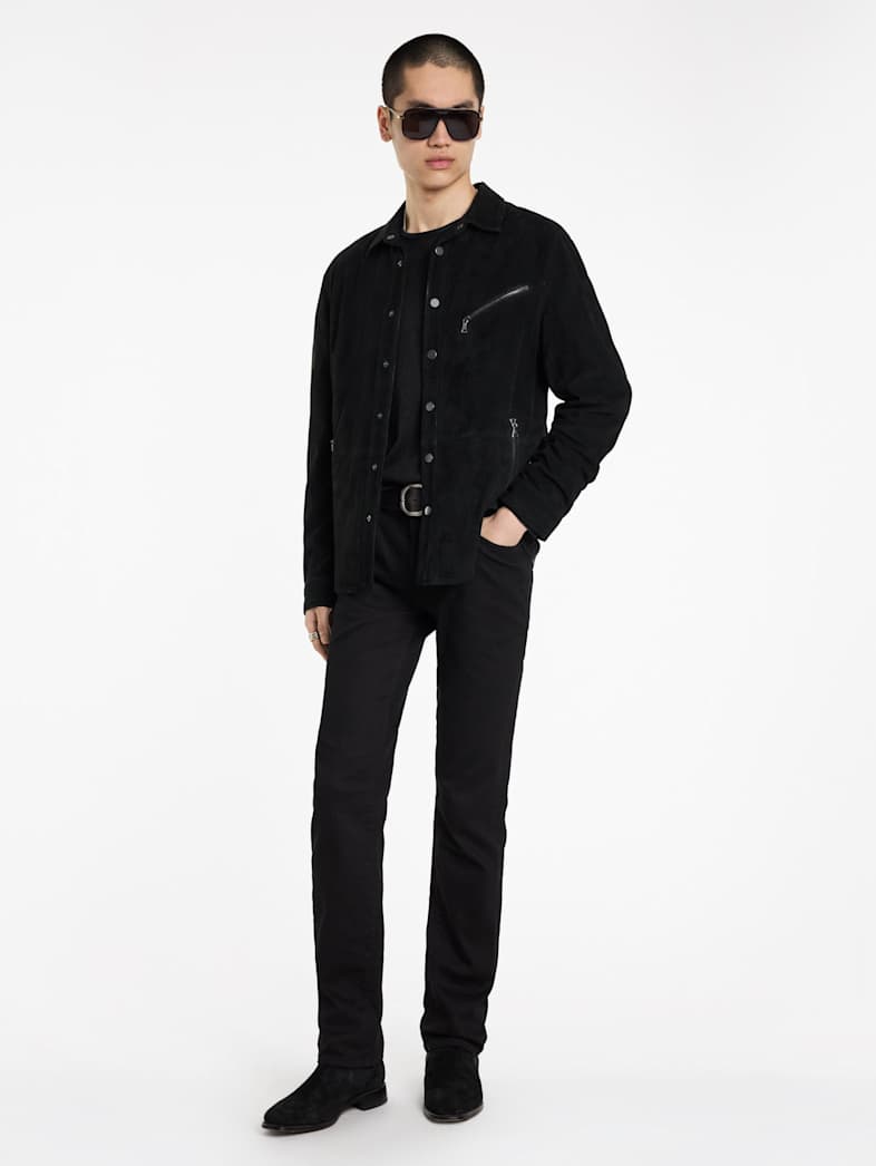 John Varvatos KADD SHIRT JACKET Leather All Leather Leather Jackets KADD SHIRT JACKET BLACK